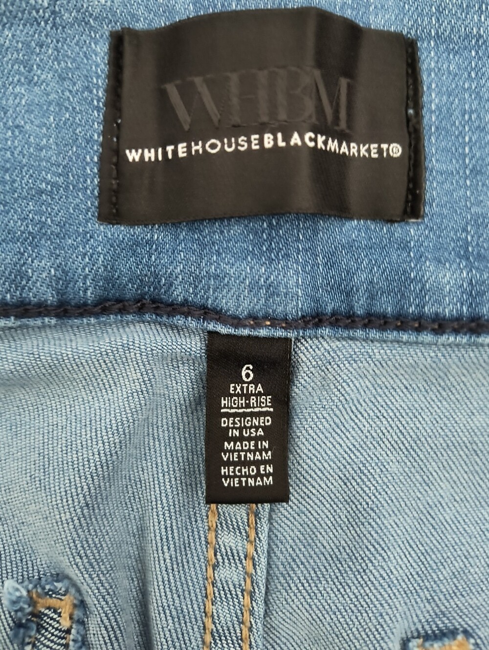 White House Black Market Extra High-Rise Wide-Leg Cargo Jeans - Picture 7 of 8